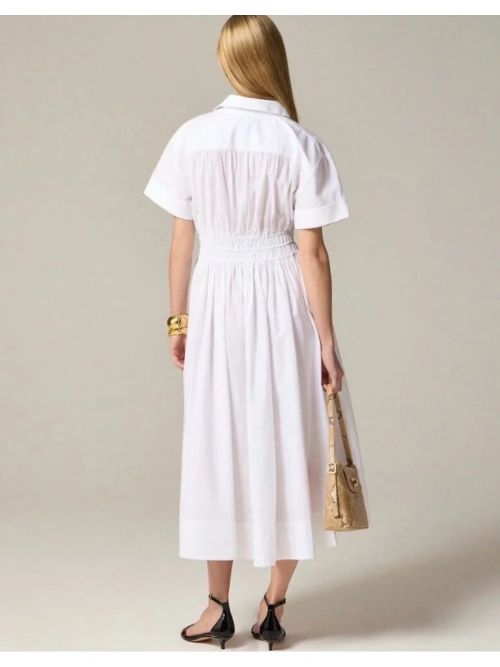 J Crew Cotton Shirt Midi Dress